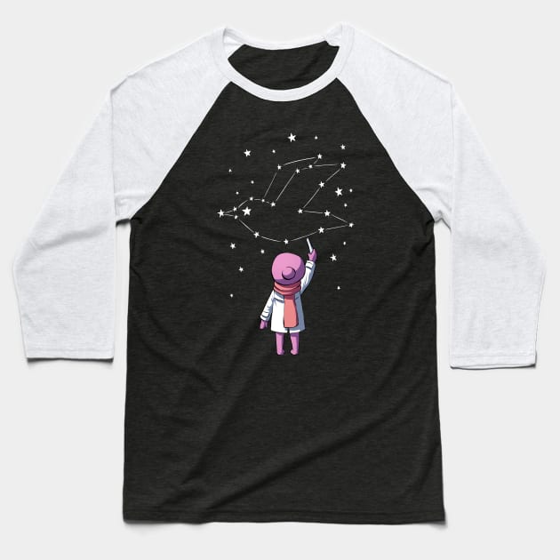 Constellation Baseball T-Shirt by Freeminds